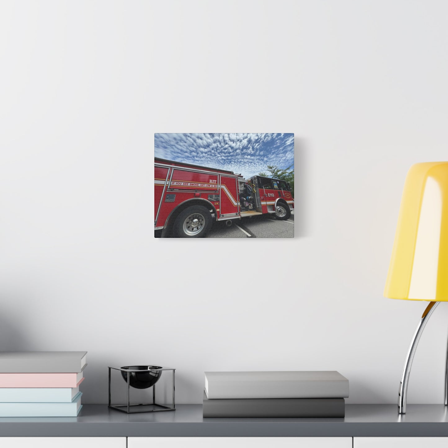 “JI: Fire Truck”, Matte Canvas, Stretched, 1.25"