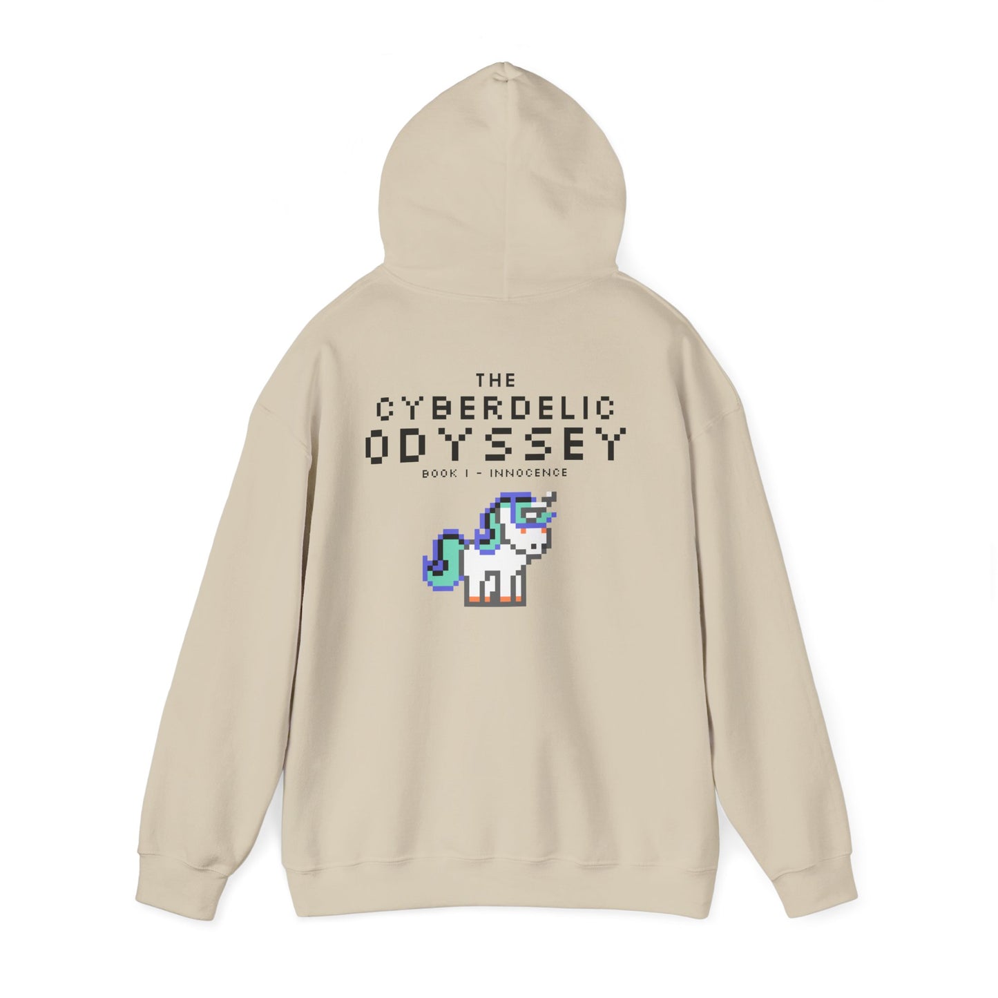 Cyberdelic Odyssey Unicorn Hoodie | Cozy Unisex Sweatshirt for Gaming Lovers, Cute Gift for Birthdays, Retro Aesthetic Apparel, Festival Wear