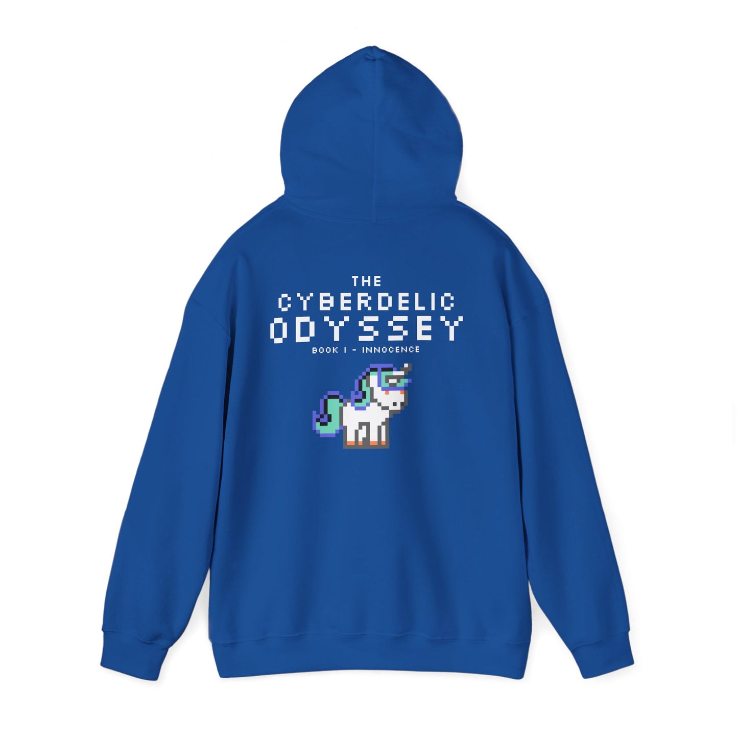 Cyberdelic Odyssey Unicorn Hoodie | Cozy Unisex Sweatshirt for Gaming Lovers, Cute Gift for Birthdays, Retro Aesthetic Apparel, Festival Wear