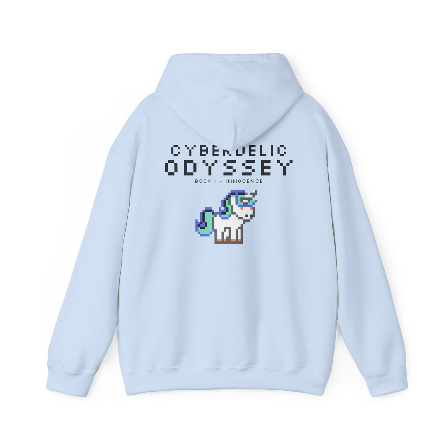 Cyberdelic Odyssey Unicorn Hoodie | Cozy Unisex Sweatshirt for Gaming Lovers, Cute Gift for Birthdays, Retro Aesthetic Apparel, Festival Wear