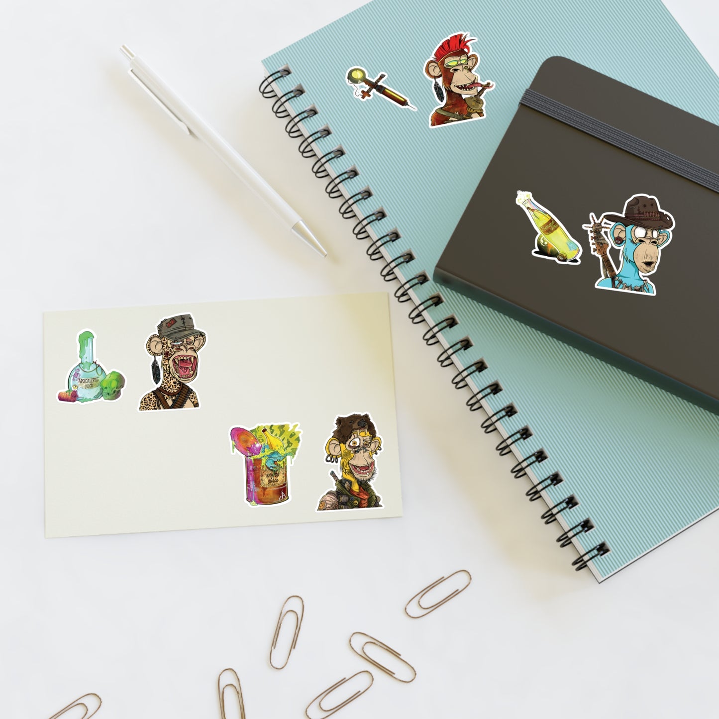 "Wasteland Warriors: The Four Horsemen" | Vibrant Sticker Sheets for Art Lovers, Fun Decor, Party Favors, Scrapbooking Essentials, Unique Gift Ideas