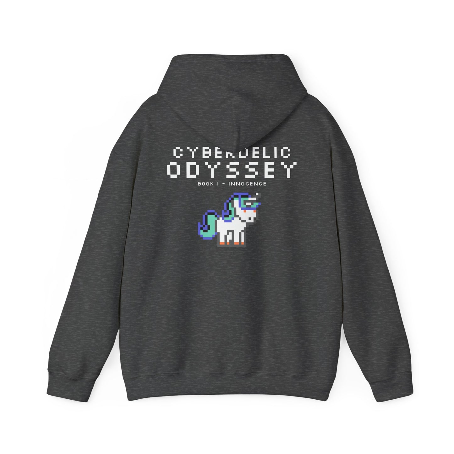 Cyberdelic Odyssey Unicorn Hoodie | Cozy Unisex Sweatshirt for Gaming Lovers, Cute Gift for Birthdays, Retro Aesthetic Apparel, Festival Wear