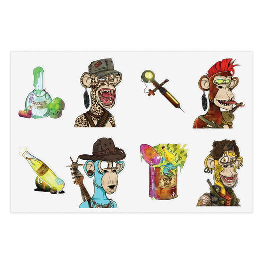 "Wasteland Warriors: The Four Horsemen" | Vibrant Sticker Sheets for Art Lovers, Fun Decor, Party Favors, Scrapbooking Essentials, Unique Gift Ideas