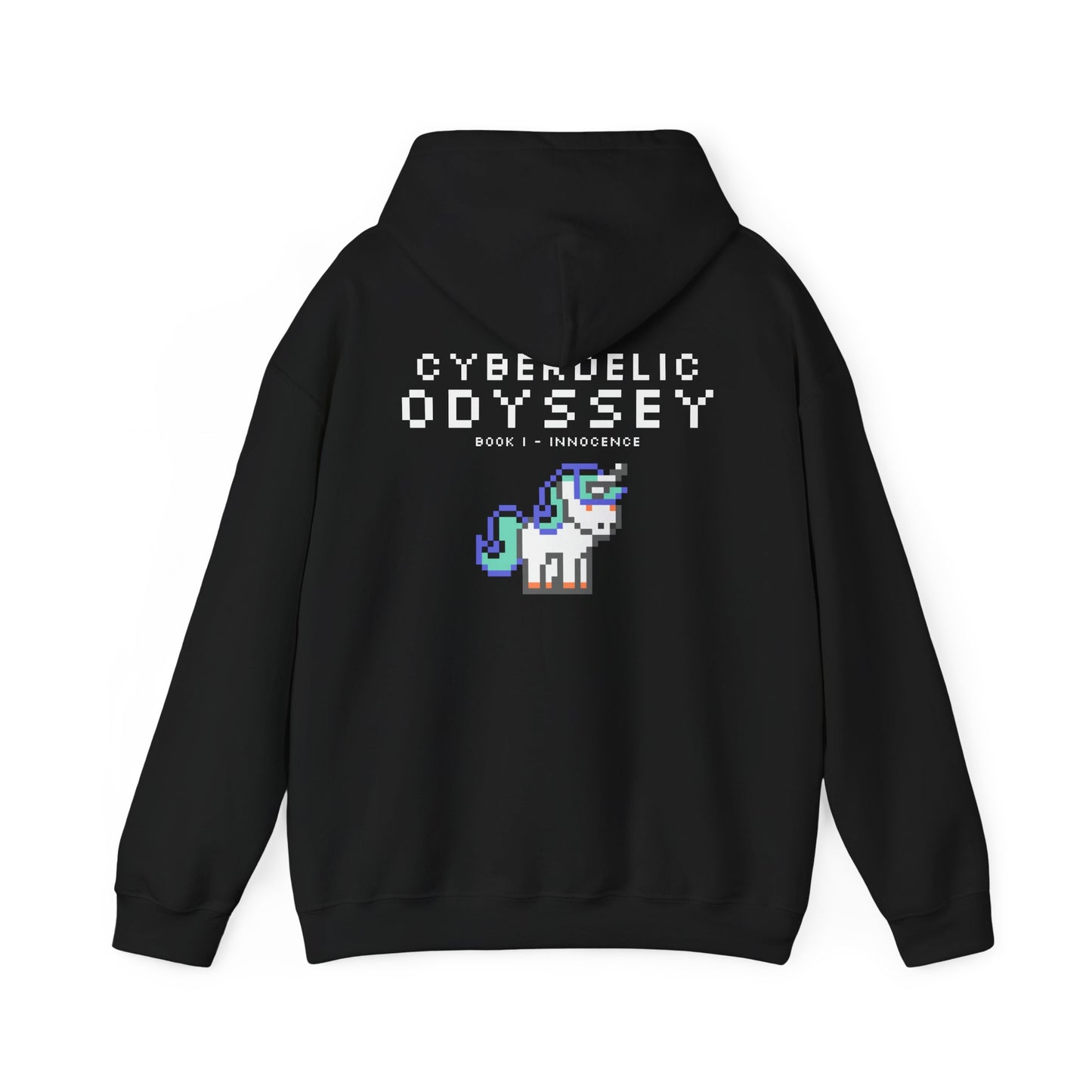 Cyberdelic Odyssey Unicorn Hoodie | Cozy Unisex Sweatshirt for Gaming Lovers, Cute Gift for Birthdays, Retro Aesthetic Apparel, Festival Wear
