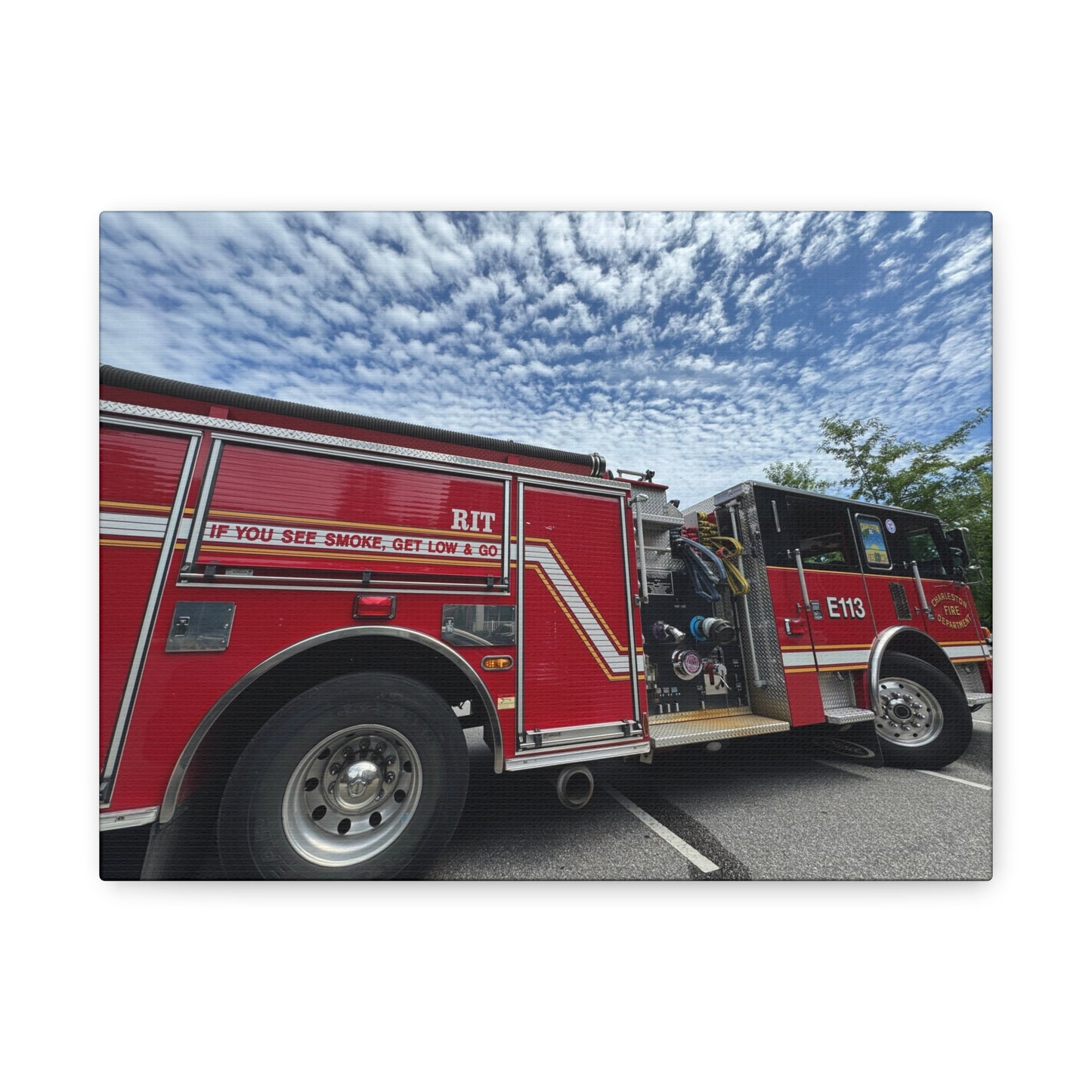 “JI: Fire Truck”, Matte Canvas, Stretched, 1.25"