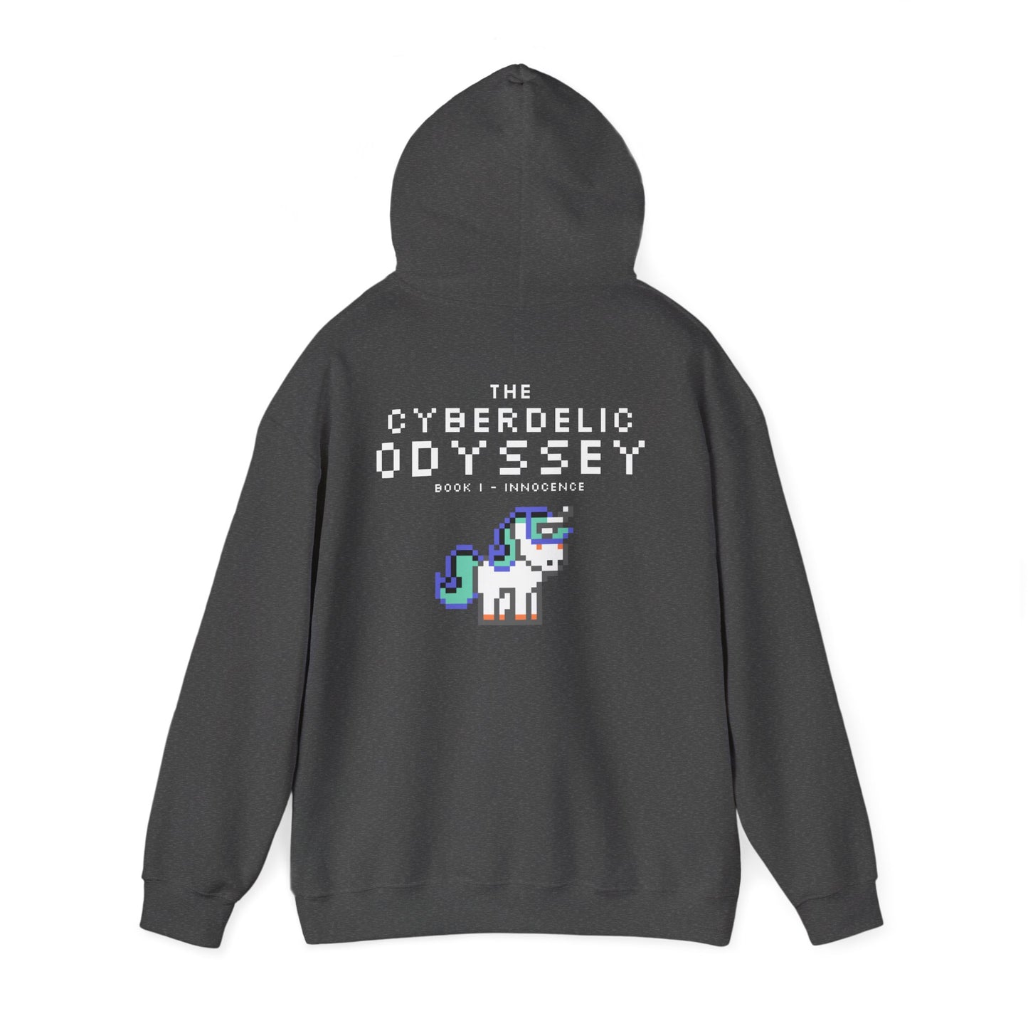 Cyberdelic Odyssey Unicorn Hoodie | Cozy Unisex Sweatshirt for Gaming Lovers, Cute Gift for Birthdays, Retro Aesthetic Apparel, Festival Wear