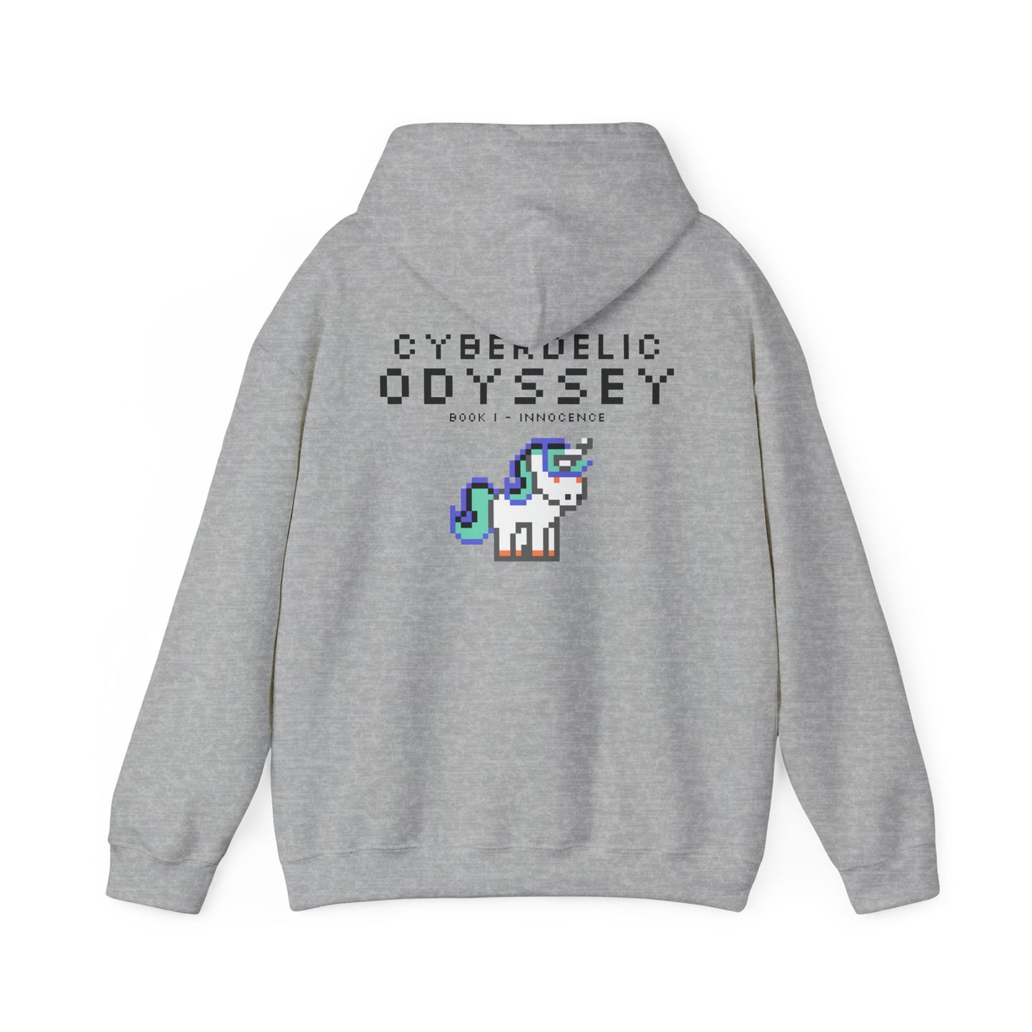 Cyberdelic Odyssey Unicorn Hoodie | Cozy Unisex Sweatshirt for Gaming Lovers, Cute Gift for Birthdays, Retro Aesthetic Apparel, Festival Wear