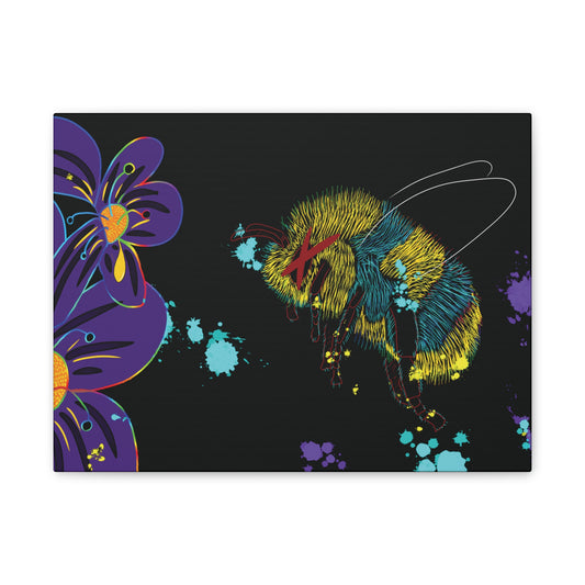 Crude Instincts: Pollen Pockets | Canvas Art, Colorful Wall Decor, Animal Lover Gift, Modern Home Decor, Eco-friendly Stretched Canvas Print