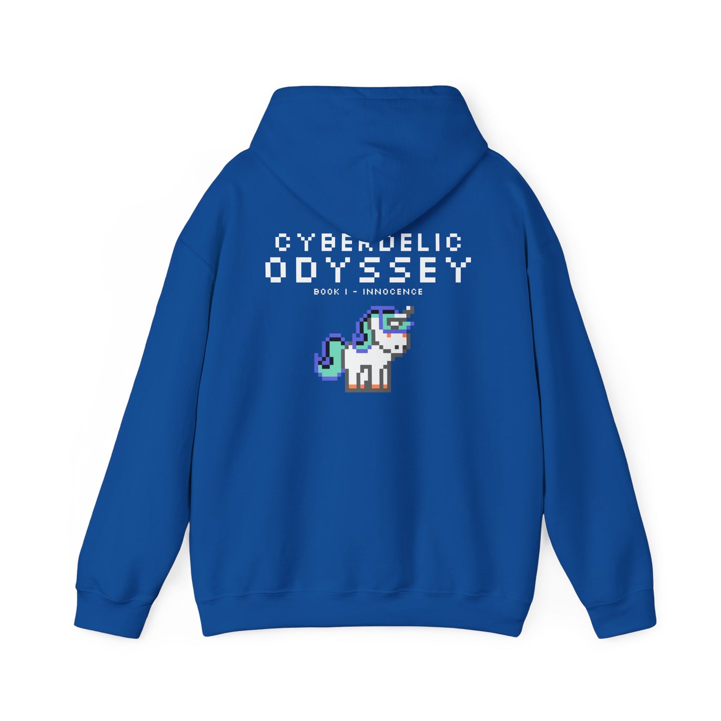 Cyberdelic Odyssey Unicorn Hoodie | Cozy Unisex Sweatshirt for Gaming Lovers, Cute Gift for Birthdays, Retro Aesthetic Apparel, Festival Wear