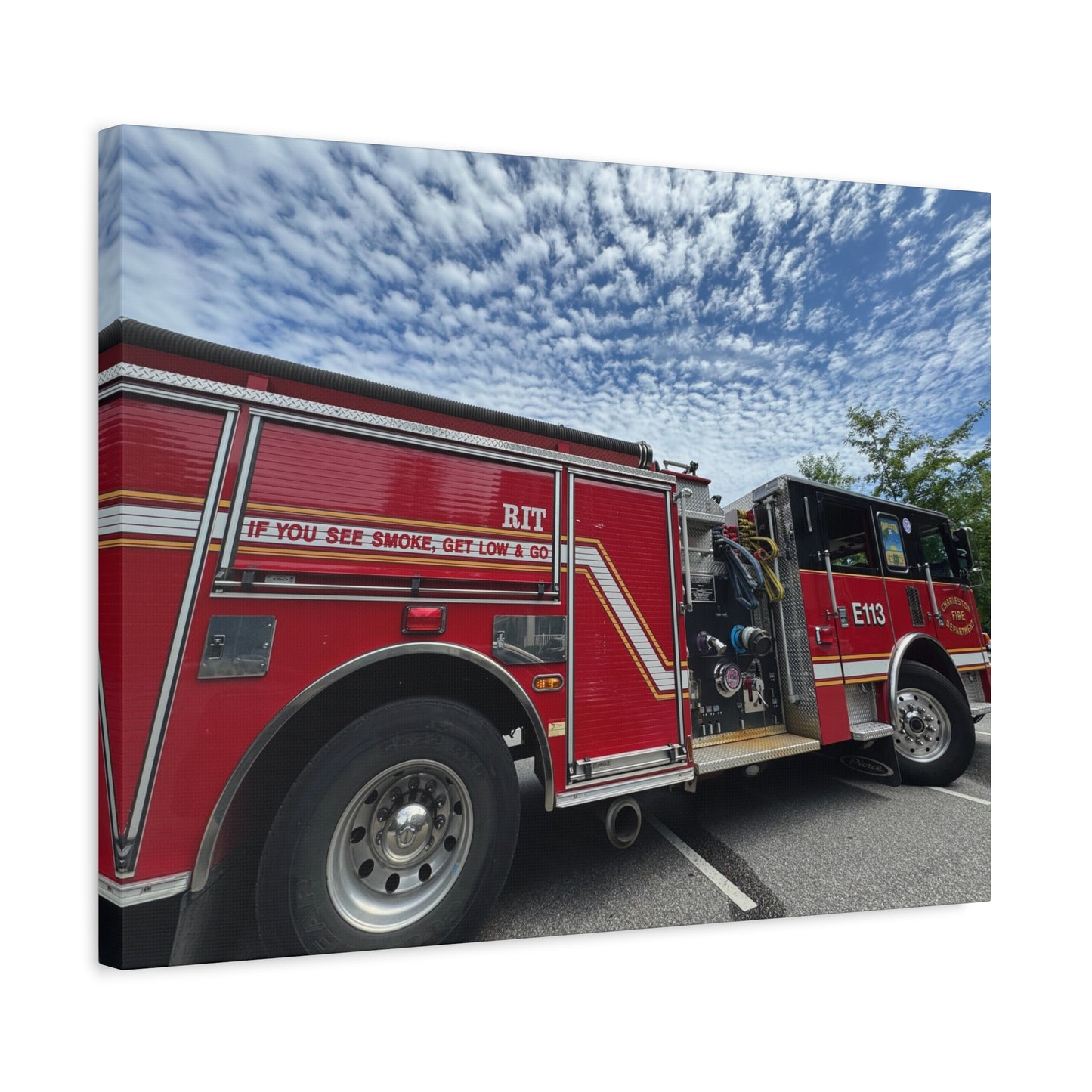 “JI: Fire Truck”, Matte Canvas, Stretched, 1.25"
