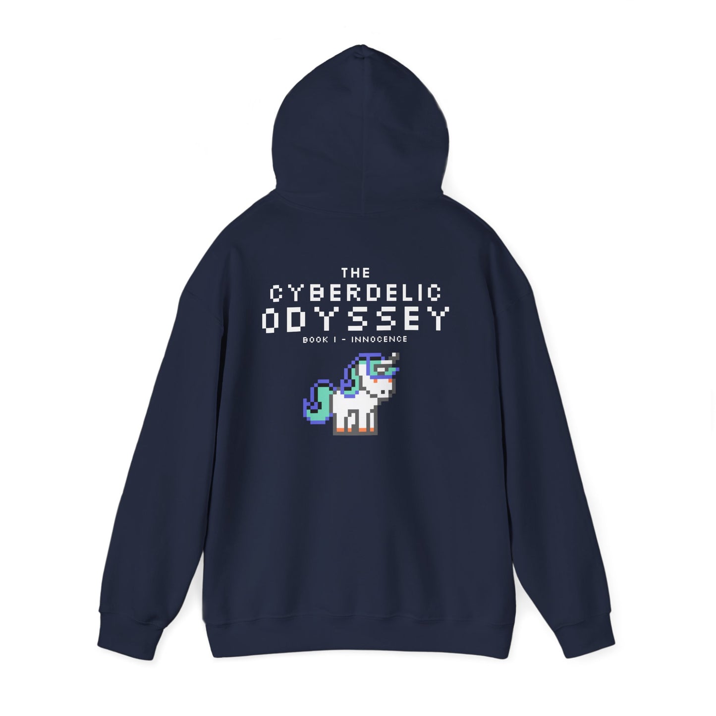 Cyberdelic Odyssey Unicorn Hoodie | Cozy Unisex Sweatshirt for Gaming Lovers, Cute Gift for Birthdays, Retro Aesthetic Apparel, Festival Wear