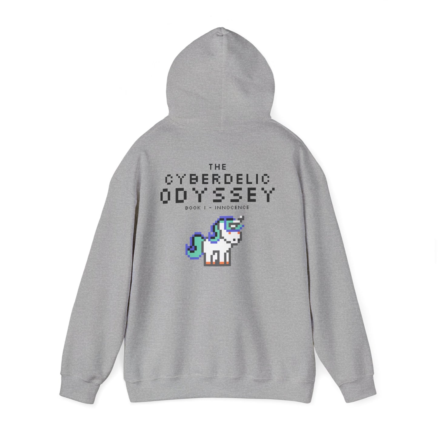 Cyberdelic Odyssey Unicorn Hoodie | Cozy Unisex Sweatshirt for Gaming Lovers, Cute Gift for Birthdays, Retro Aesthetic Apparel, Festival Wear