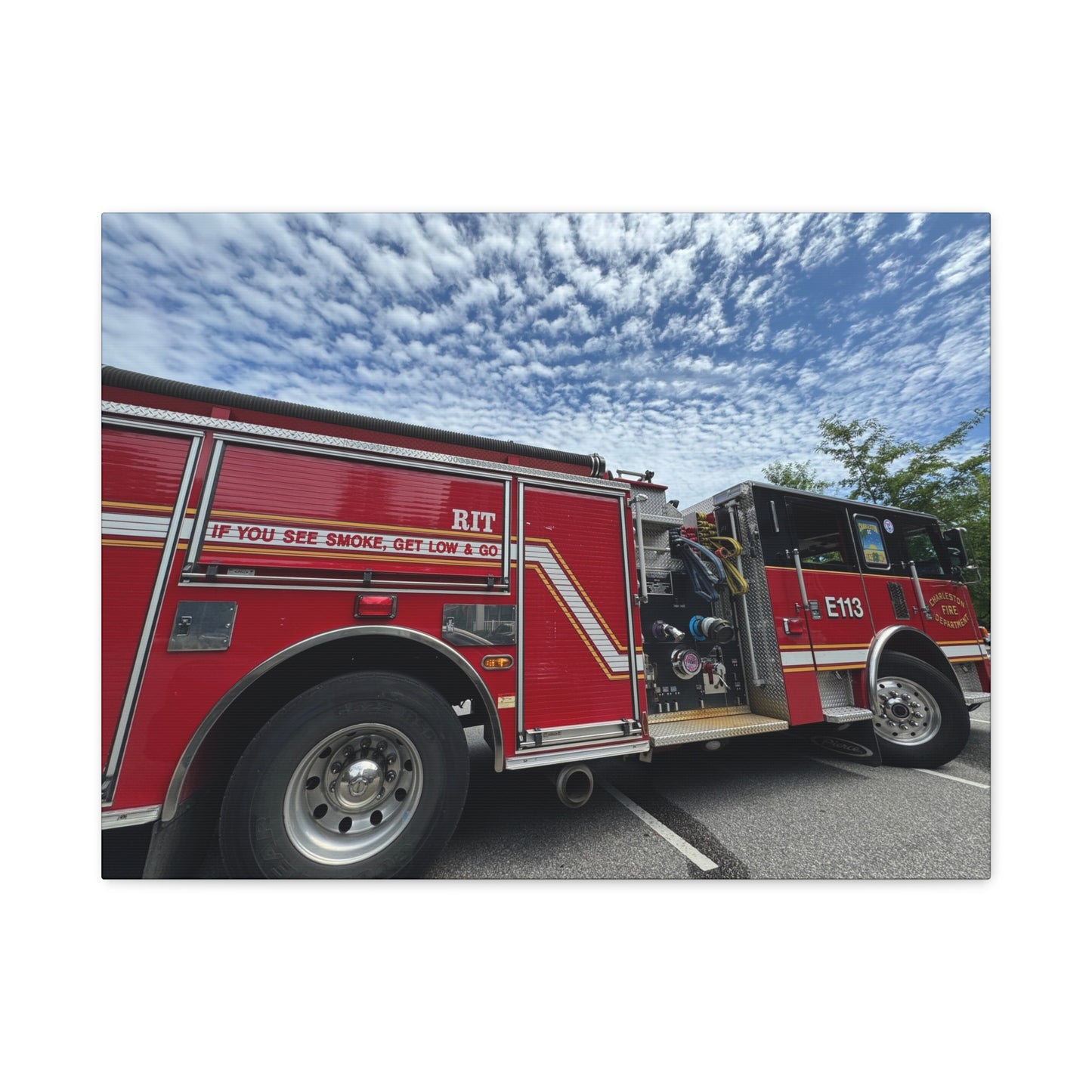“JI: Fire Truck”, Matte Canvas, Stretched, 1.25"