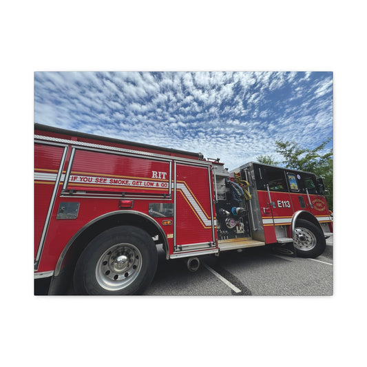 “JI: Fire Truck”, Matte Canvas, Stretched, 1.25"
