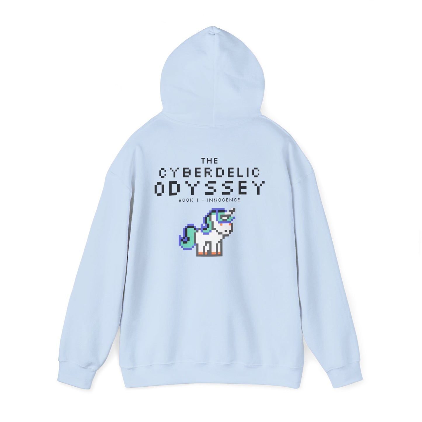 Cyberdelic Odyssey Unicorn Hoodie | Cozy Unisex Sweatshirt for Gaming Lovers, Cute Gift for Birthdays, Retro Aesthetic Apparel, Festival Wear