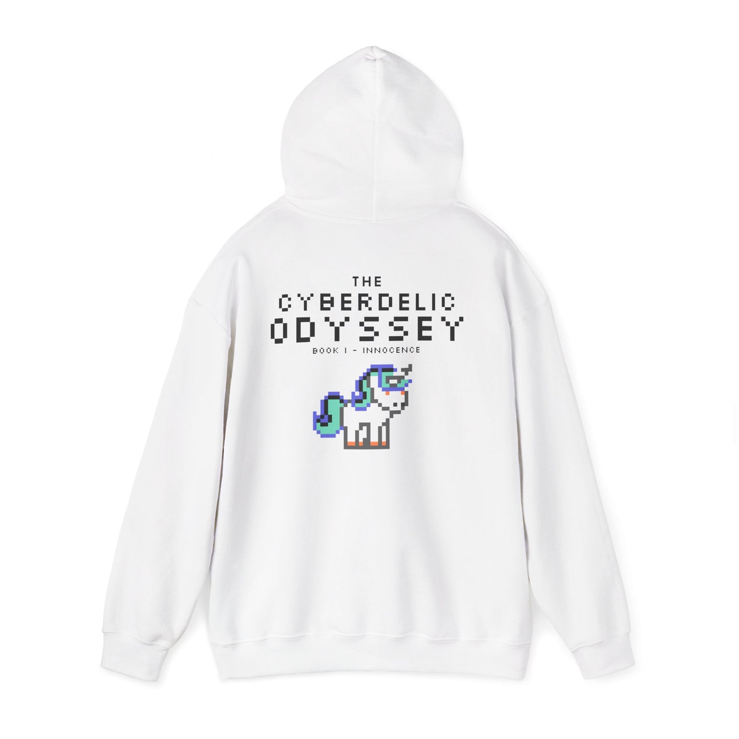 Cyberdelic Odyssey Unicorn Hoodie | Cozy Unisex Sweatshirt for Gaming Lovers, Cute Gift for Birthdays, Retro Aesthetic Apparel, Festival Wear