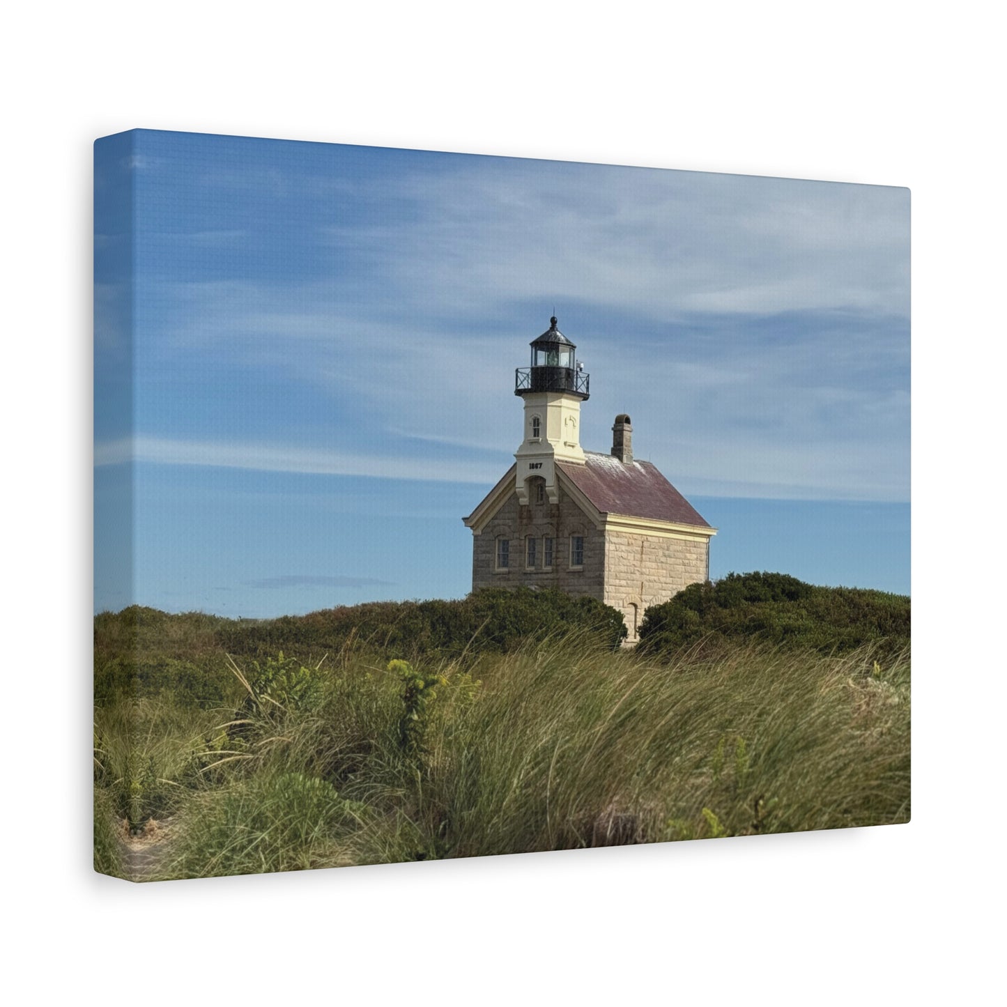"Rhode Island: Lighthouse", Matte Canvas, Stretched, 1.25"
