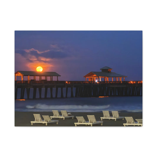“Folly Pier: Summer Solstice”, Matte Canvas, Stretched, 1.25"