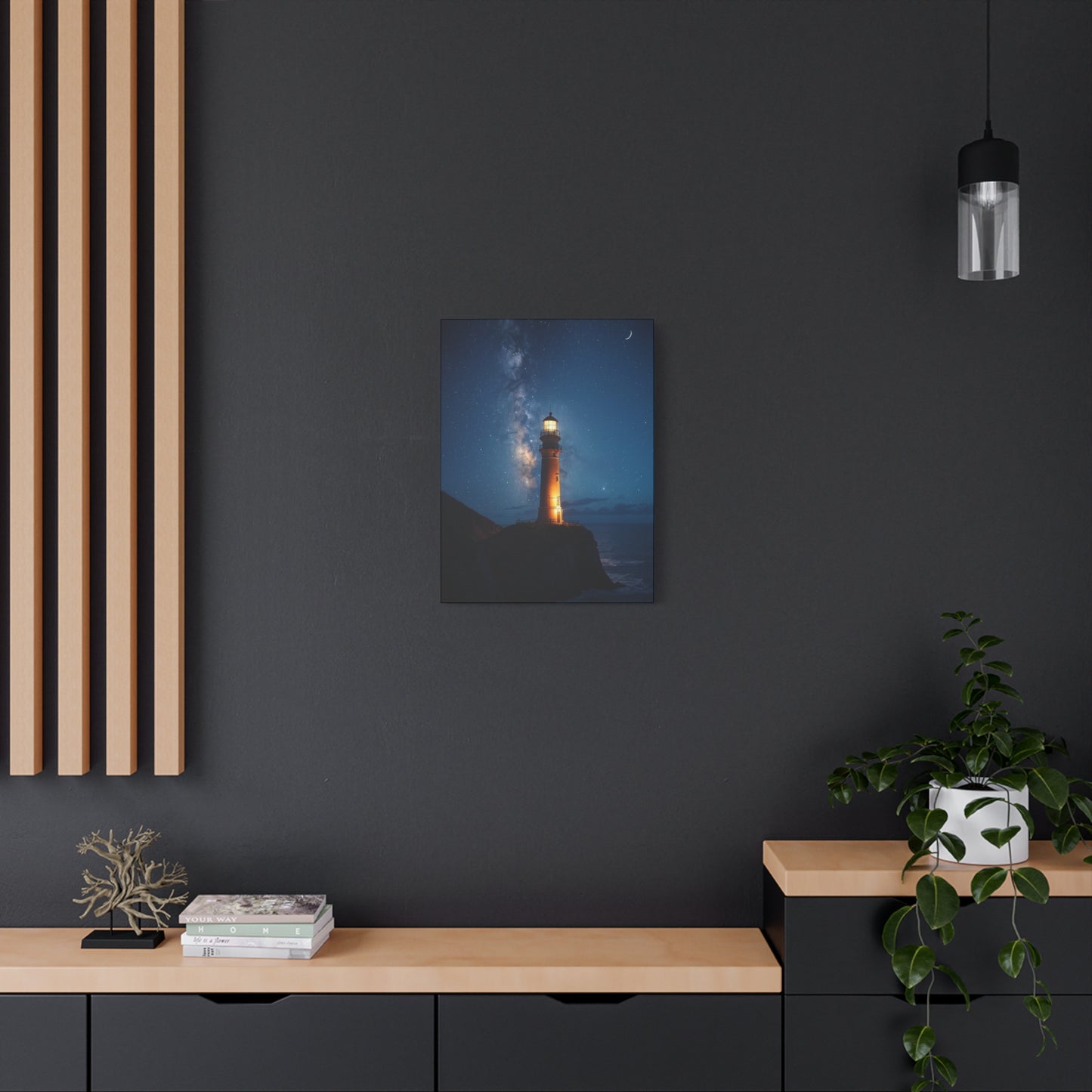 "Lighthouse Lit Shores", Matte Canvas, Stretched, 1.25"