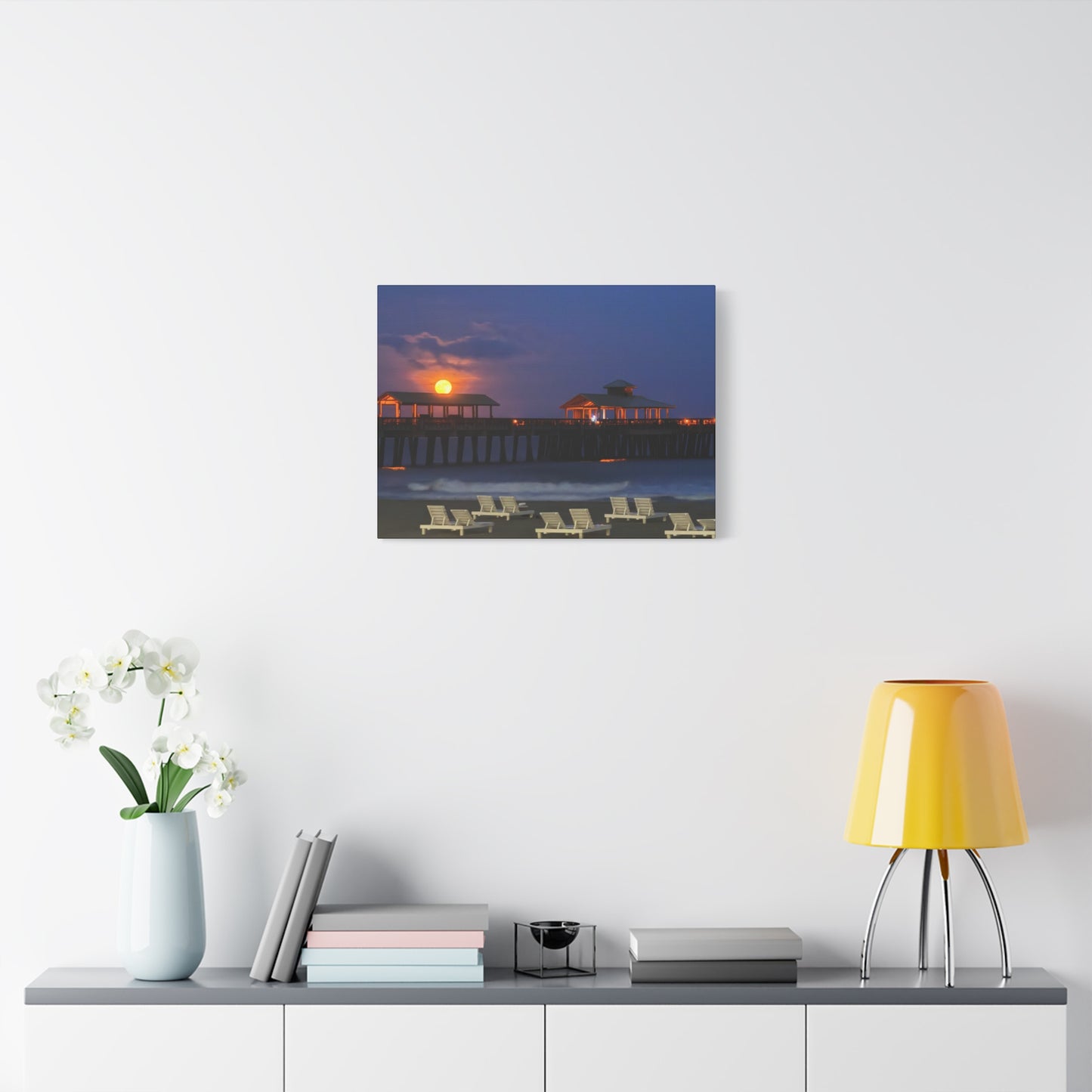 “Folly Pier: Summer Solstice”, Matte Canvas, Stretched, 1.25"