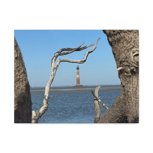 “Folly Beach: Morris Island Lighthouse”, Matte Canvas, Stretched, 1.25"