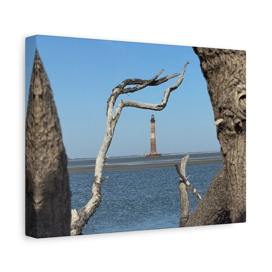 “Folly Beach: Morris Island Lighthouse”, Matte Canvas, Stretched, 1.25"