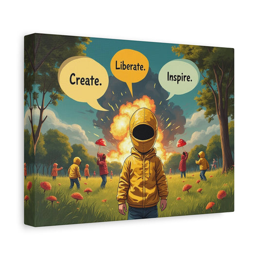 "Create, Liberate, Inspire", Matte Canvas, Stretched, 1.25"