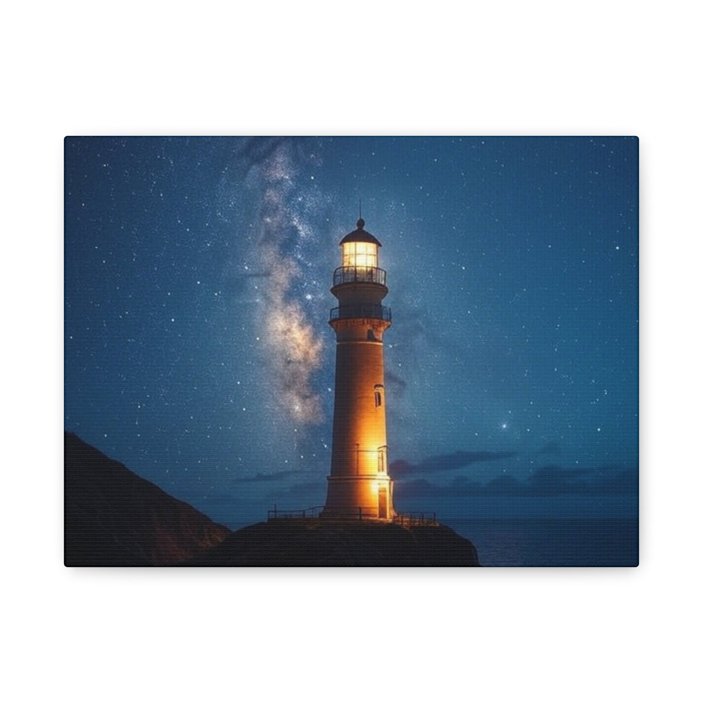 "Lighthouse Lit Shores", Matte Canvas, Stretched, 1.25"