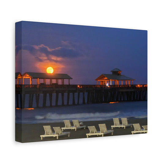 “Folly Pier: Summer Solstice”, Matte Canvas, Stretched, 1.25"