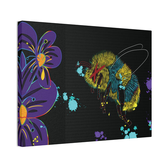 Crude Instincts: Pollen Pockets | Canvas Art, Colorful Wall Decor, Animal Lover Gift, Modern Home Decor, Eco-friendly Stretched Canvas Print
