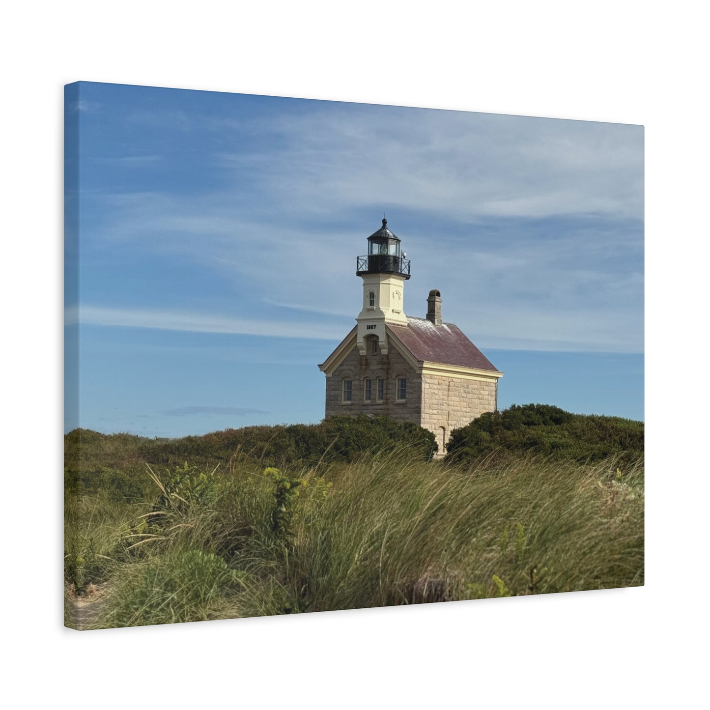 "Rhode Island: Lighthouse", Matte Canvas, Stretched, 1.25"