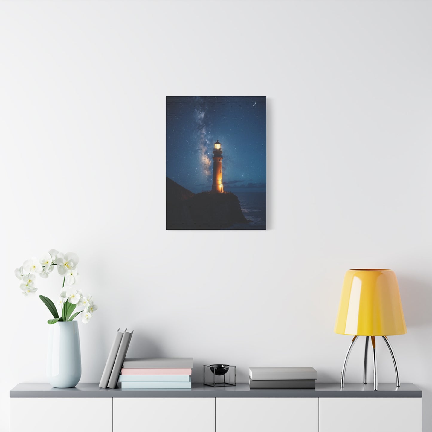 "Lighthouse Lit Shores", Matte Canvas, Stretched, 1.25"