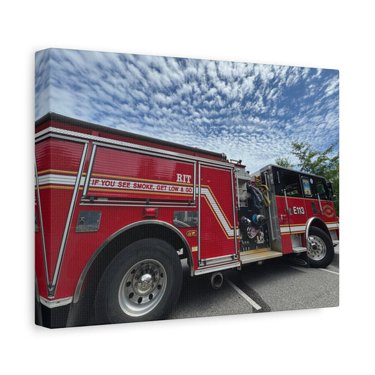 “JI: Fire Truck”, Matte Canvas, Stretched, 1.25"