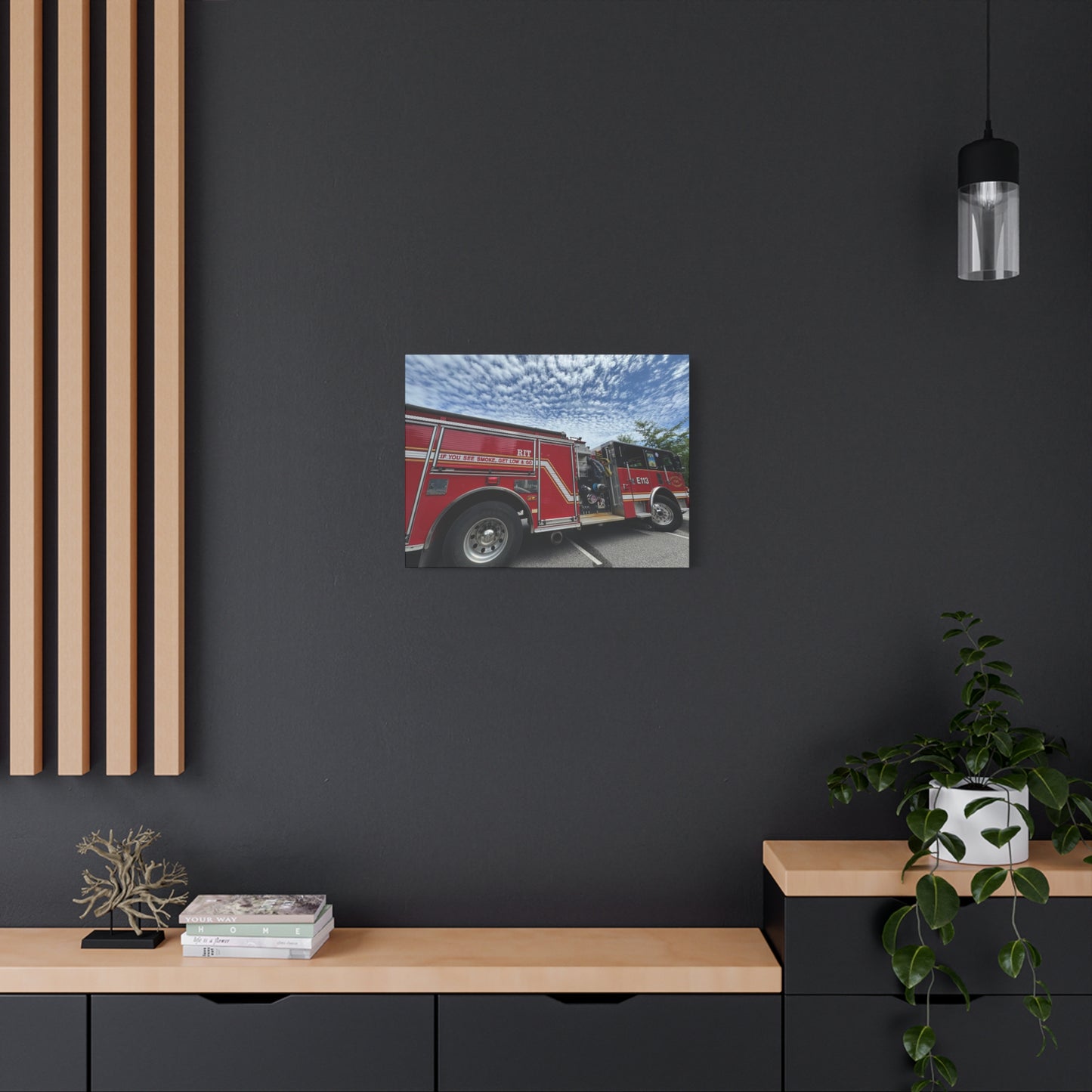 “JI: Fire Truck”, Matte Canvas, Stretched, 1.25"