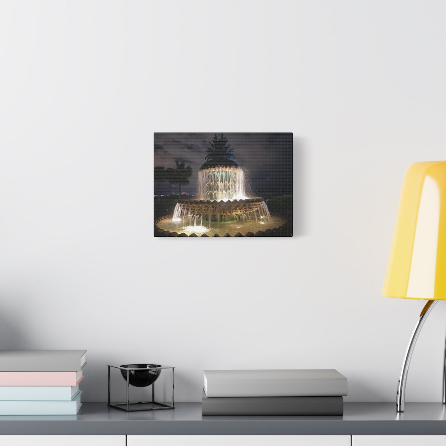 “Charleston: Pineapple Fountain”, Matte Canvas, Stretched, 1.25"