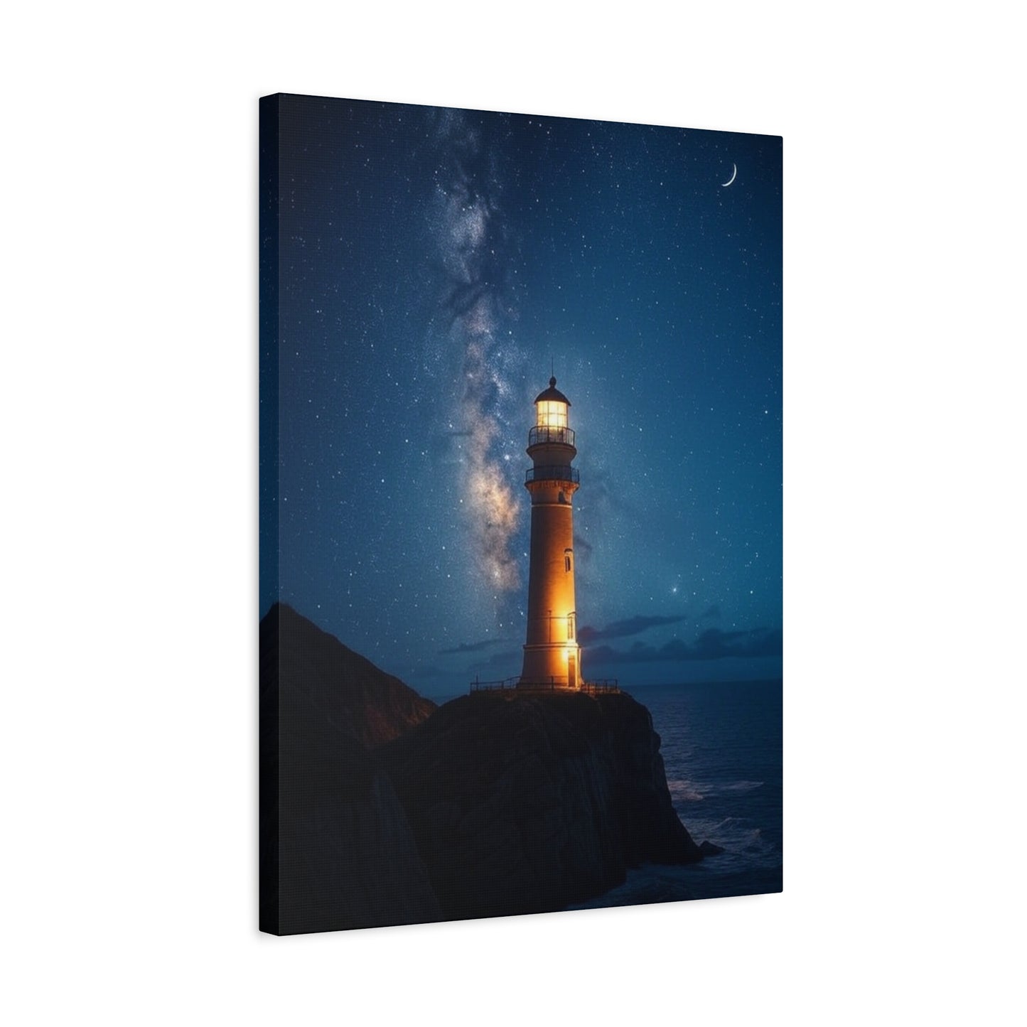"Lighthouse Lit Shores", Matte Canvas, Stretched, 1.25"
