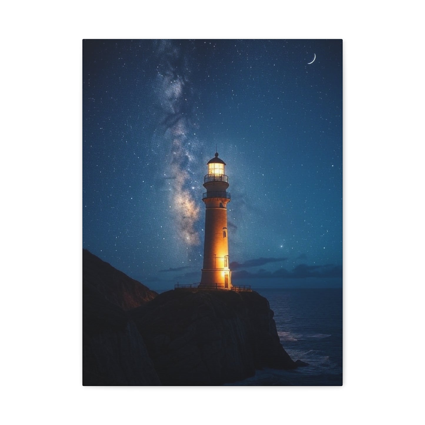 "Lighthouse Lit Shores", Matte Canvas, Stretched, 1.25"