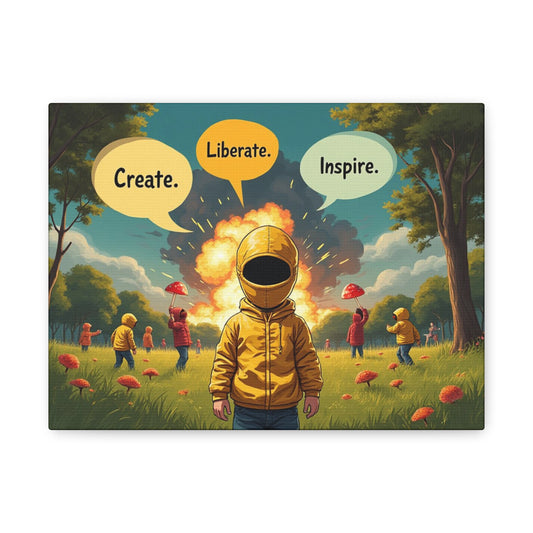 "Create, Liberate, Inspire", Matte Canvas, Stretched, 1.25"
